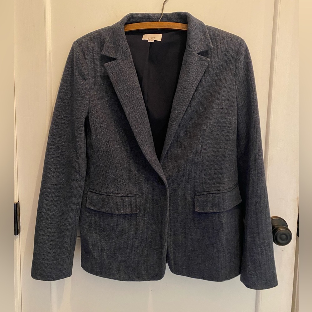 LOFT Navy Tweed Women's Blazer
